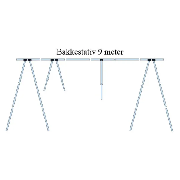 Red Duty Bakkestativ Aluminium for båter 26-28 fot, mønelengde 9 m
