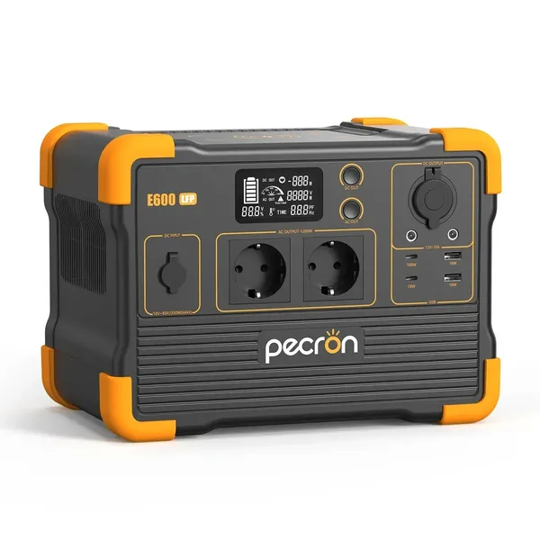 Pecron E600LFP Strømstasjon 614Wh 1200W