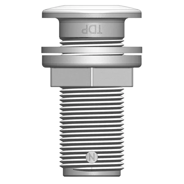 Trudesign 1 1/4" (32mm) utenpåliggende skroggjennomføring i kompositt (hvit)