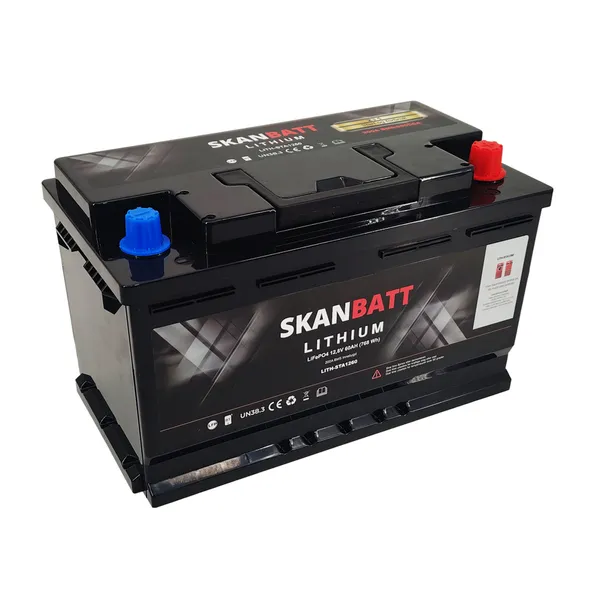 Skanbatt Bluetooth Lithium 12V 60Ah LiFePo4 startbatteri 900CA
