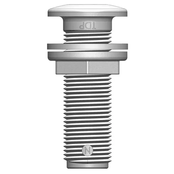 Trudesign 1/2" (13 mm) utenpåliggende skroggjennomføring i kompositt (hvit)