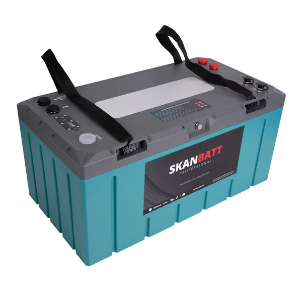 Skanbatt Lithium Professional 12V LiFePO4 batteri 300Ah 300A BMS. Bluetooth, Heat, IP67.