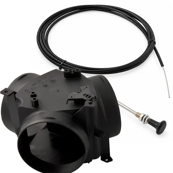 Y-forgrening 3x90mm med spjeld og 4m vaier