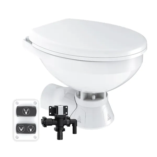 Seaflo Elektrisk toalett Regular Quiet flush Soft close, for ferskvannspyling 24V