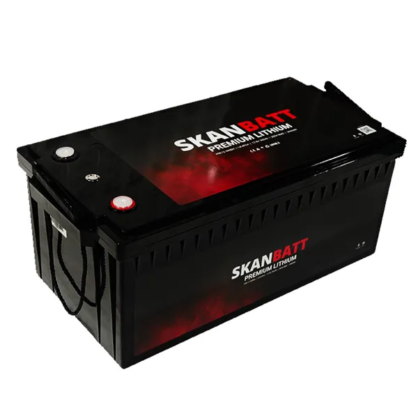 Skanbatt Premium Lithium 12V 300Ah 200A BMS Bluetooth Heat