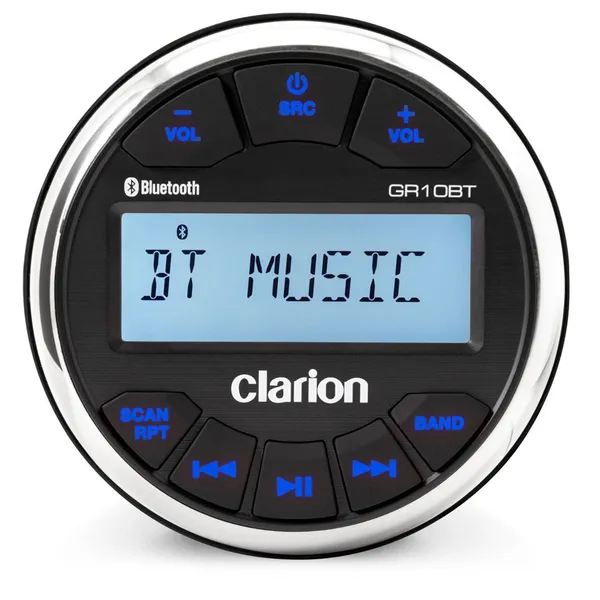 Clarion Marine Radio GR10BT med FM, AM, Bluetooth, USB, Aux
