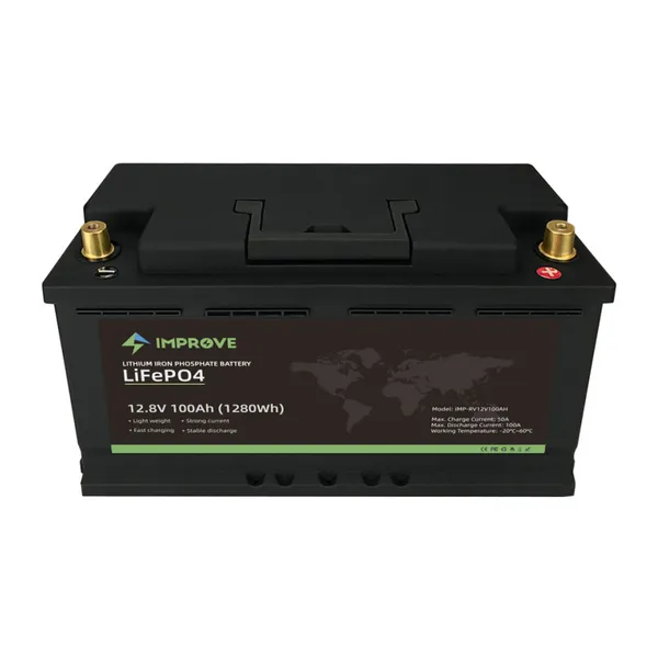 Improve Bluetooth Lithium 12 V LiFePO4 batteri 100Ah med 100A BMS