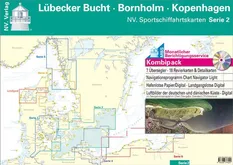 NV Charts båtsportkart over Danmark serie 2, Lübeck-Bornholm
