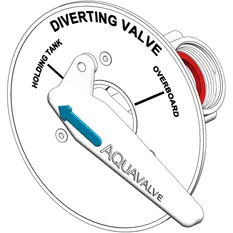 Trudesign Aquavalve innfelt 3-veis ventil for toalett/septiktank