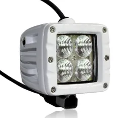 Dekkslyskaster LED 10cm 40W Hvit 12 / 24 Volt