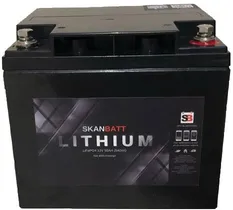 Skanbatt Litium LiFePo4 12V batteri 50Ah med Bluetooth og 50A BMS