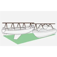 Norena R1 rekkestativ for båter 19 - 23 fot, mønelengde 7,5m