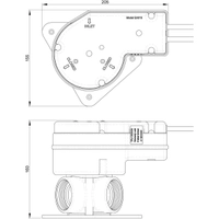 Trudesign fjernstyrt 3-veis ventil (12/24V)