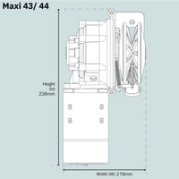 Side-Power Engbo ankervinsj Maxi 43 styrbord 1000W (12V)