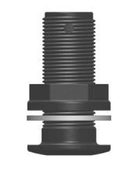 Trudesign 3/4" (19 mm) utenpåliggende skroggjennomføring i kompositt