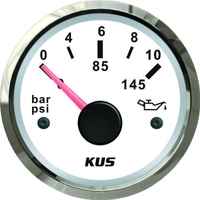 KUS Instruments NMEA2000 oljetrykksmåler Ø52mm (hvit/rustfri)