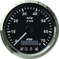 KUS Instruments NMEA2000 turteller Ø85mm (sort/rustfri)