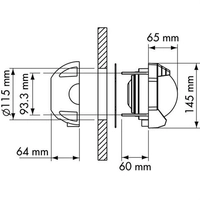 Plastimo kompass Contest 130 sort for vertikalmontering