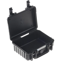 B&W Outdoor Cases Type 500 SI sort oppbevaringskasse med skuminnlegg (2,3 liter)
