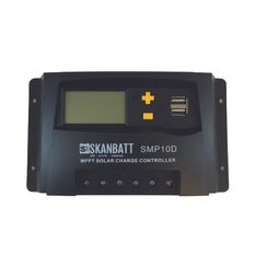 Skanbatt 10A MPPT 12/24V solcelleregulator med display