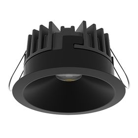 Quick Wholly AG2K 4W LED downlight, sort, Ø78mm/65°/dybde 41mm