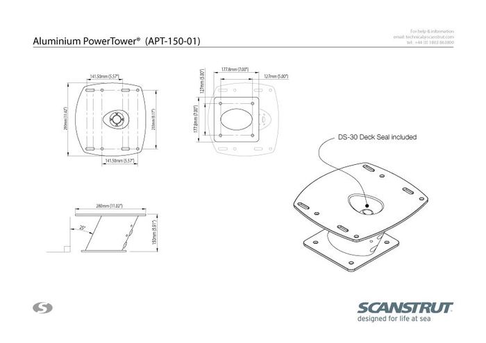 ScanStrut Aluminium PowerTower 25cm