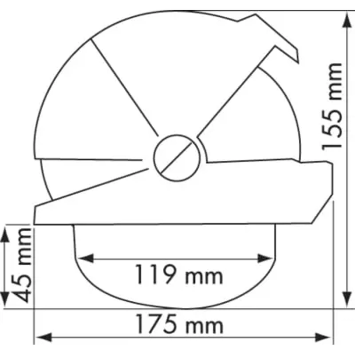 Plastimo kompass Offshore 135, sort med konisk kompassrose