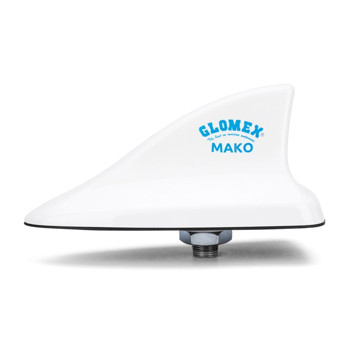 Glomex RA130 Mako VHF-antenne, 12 nm rekkevidde, hvit