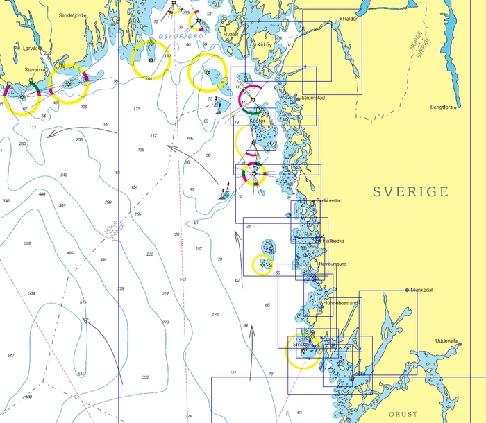 NV Charts båtsportkart over Danmark serie 5.1:  fra Norske grensen til Lysekil