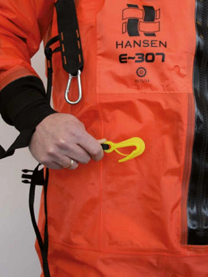 Hansen Protection E-307 MK II SOLAS-godkjent redningsdrakt (størrelse XXL)