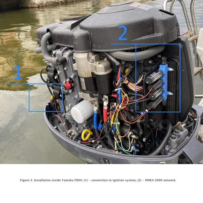 Yacht Devices Outboard Gateway YDOG-01N, NMEA 2000 motordata-gateway. NMEA 2000 Micro-C plugg