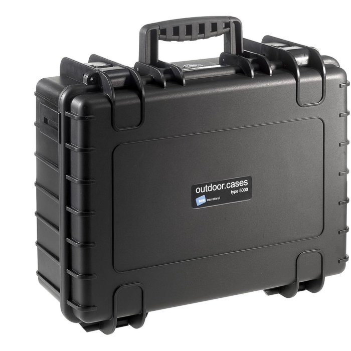 B&W Outdoor Cases Type 5000 SI sort oppbevaringskasse med skuminnlegg (22,1 liter)
