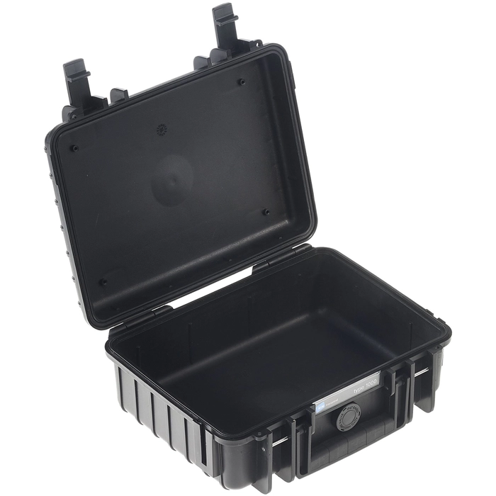 B&W Outdoor Cases Type 1000 SI sort oppbevaringskasse med skuminnlegg (4,1 liter)