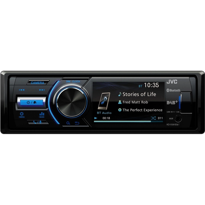 JVC KD-X561DBT DAB+/FM-radio med 3" skjerm og Bluetooth-tilkobling