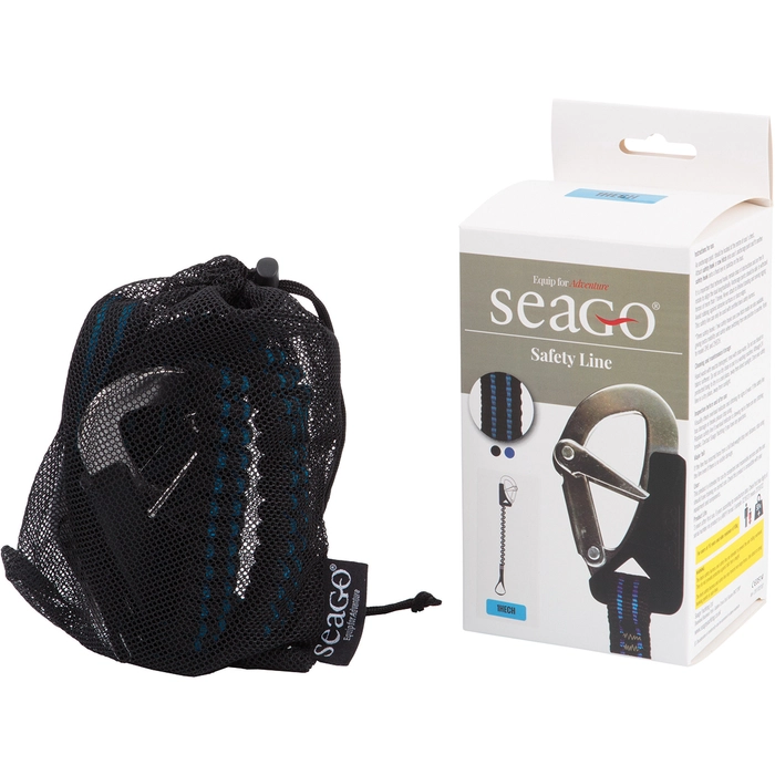 Seago sikkerhetsline elastisk med krok og løkke.
