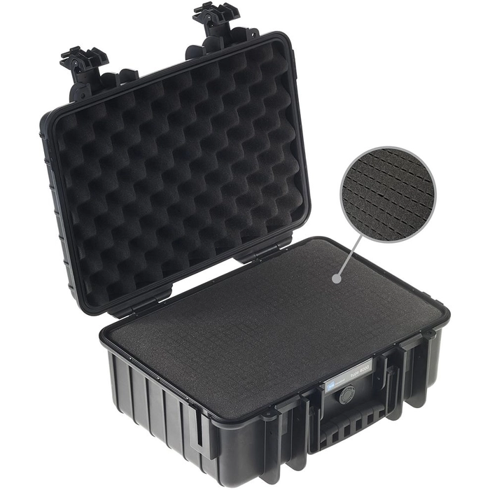 B&W Outdoor Cases Type 4000 SI sort oppbevaringskasse med skuminnlegg (16,6 liter)