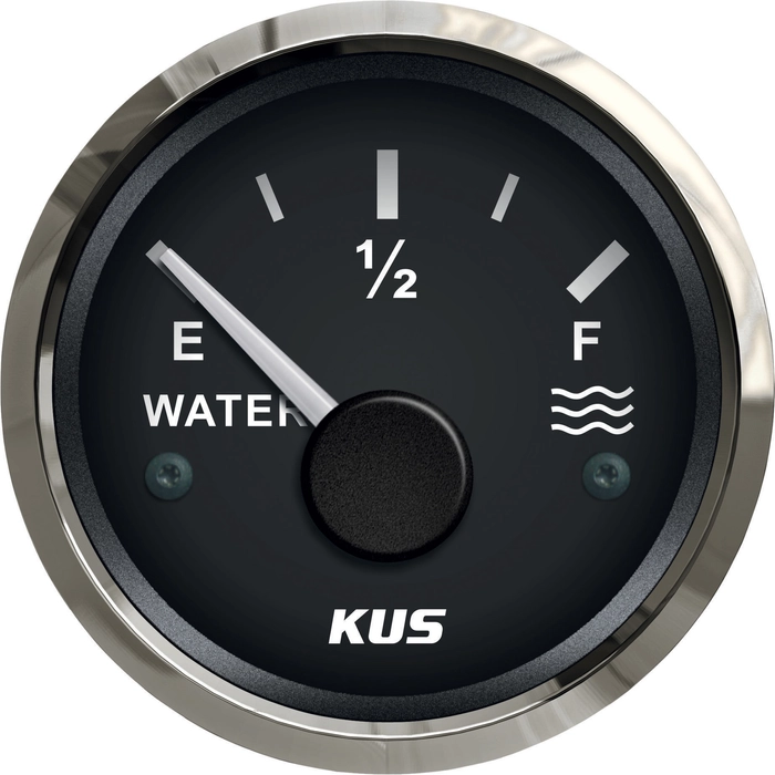 KUS Instruments NMEA2000 vanntankmåler Ø52mm (sort/rustfri)