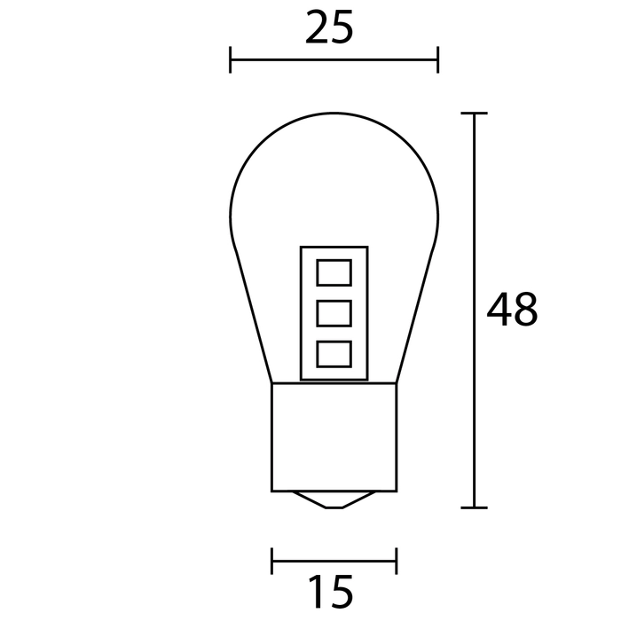 Nautilight LED BA15S 1,3 Watt 12 / 24 Volt