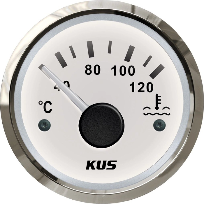 KUS Instruments NMEA2000 vanntemperaturmåler Ø52mm (hvit/rustfri)