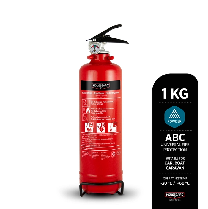 Housegard ABC brannslukker 1 kg pulver