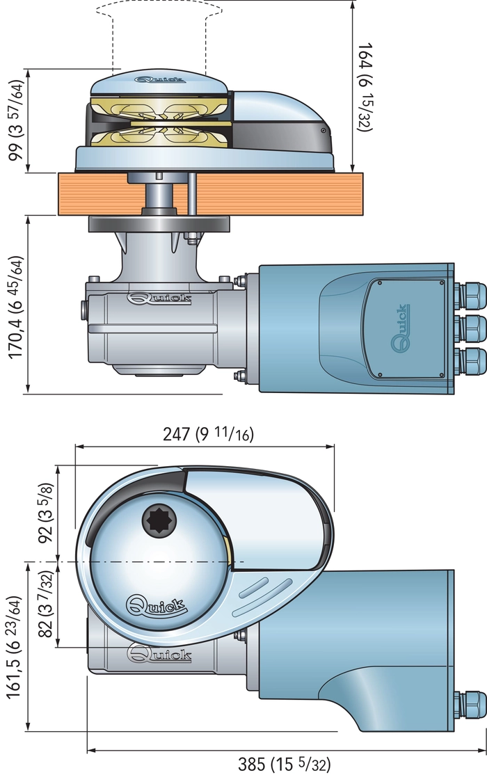 Quick Prince DP3 1500 ankervinsj 1500W/12v 10 mm