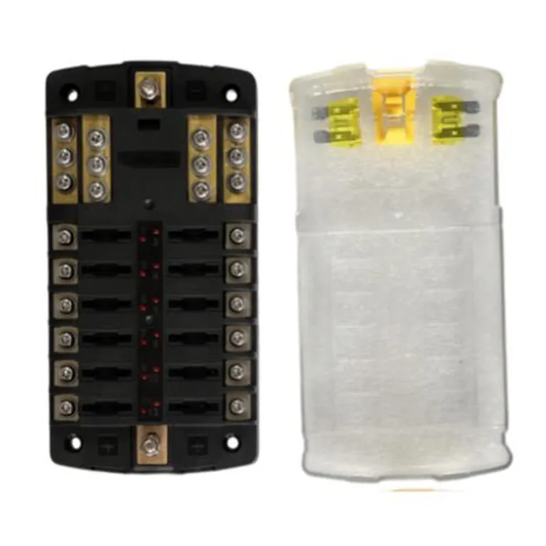 Pro Supply Sikringsholder inkl minusskinne, 12 flatsikringer