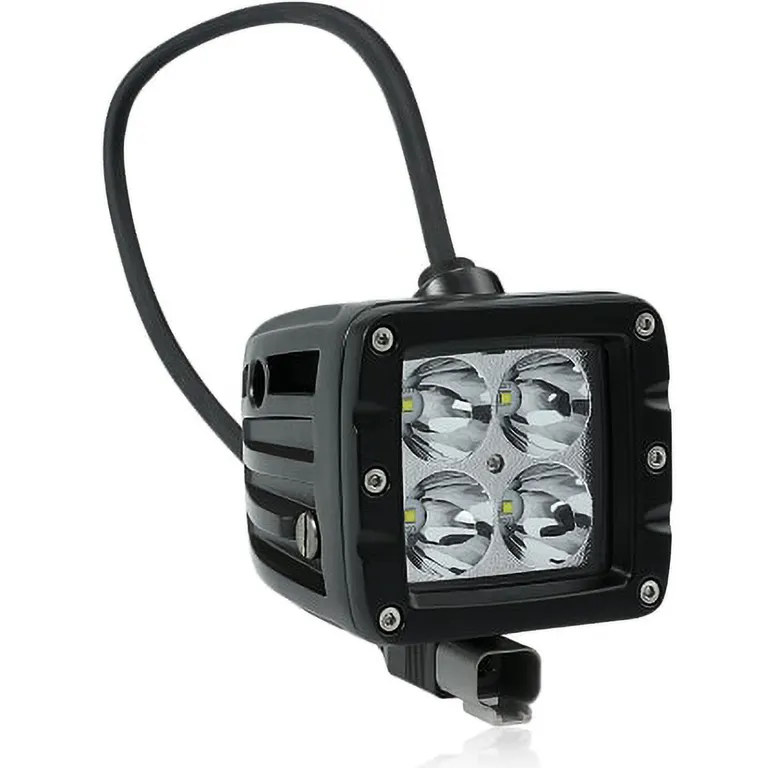 LED dekkslyskaster 10 cm 20W spreder svart 12/24V