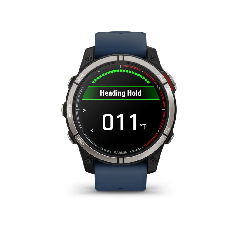 Garmin quatix 7 Sapphire Edition, 47 mm maritim smartklokke med AMOLED-skjerm, multibånd GPS, og silikonrem