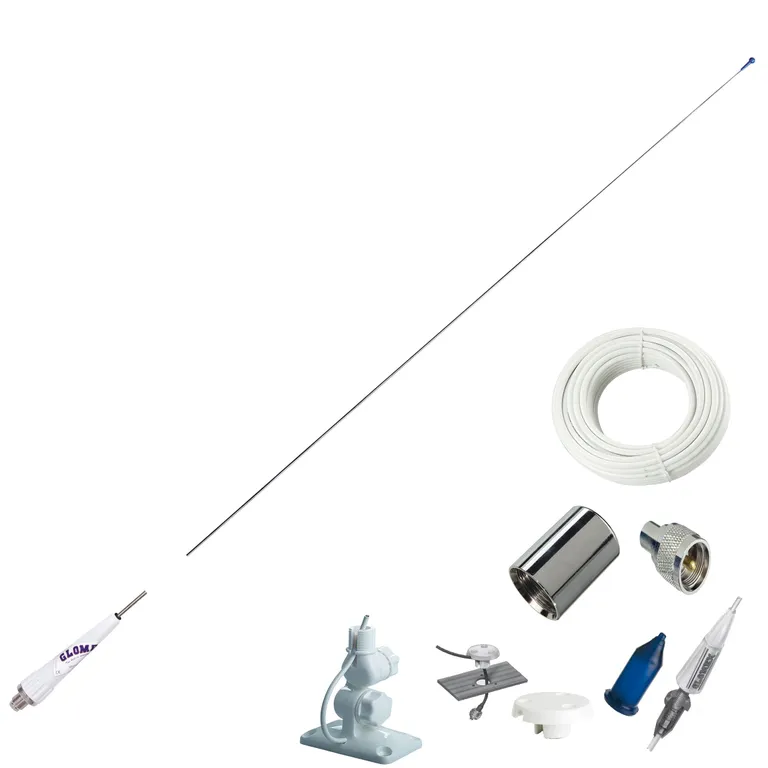 Glomex VHF antenne RA106 stålpisk 0,9m 4,5m kabel