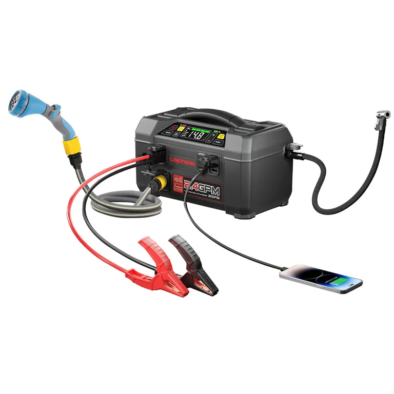 Lokithor AW401 Lithium Startbooster 12V 2500A-150 PSI Luftkompressor-1.5 MPA høytrykkspyler