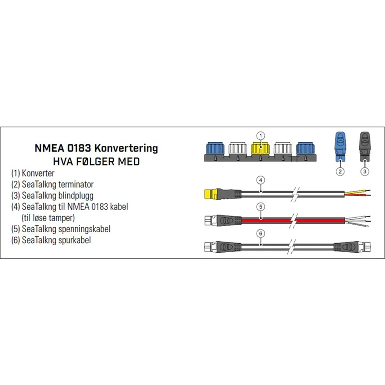 Raymarine SeaTalkng til NMEA 0183 kabel
