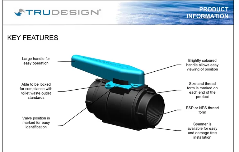 Trudesign Kuleventil BSP 1" (25 mm)