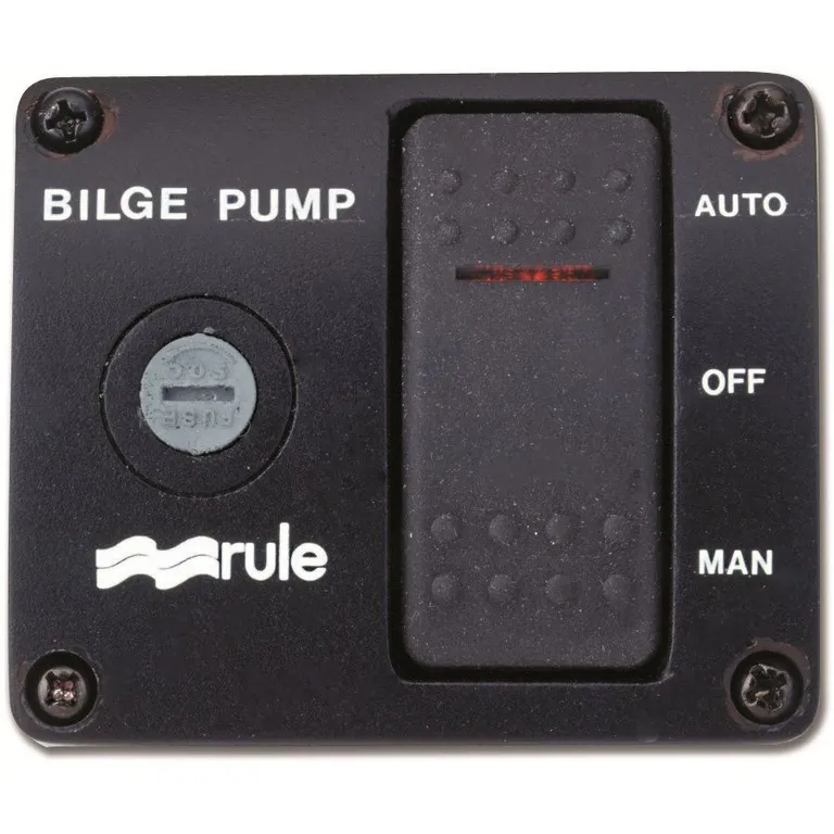 Rule bryterpanel med 3 posisjoner, auto - av - manuel