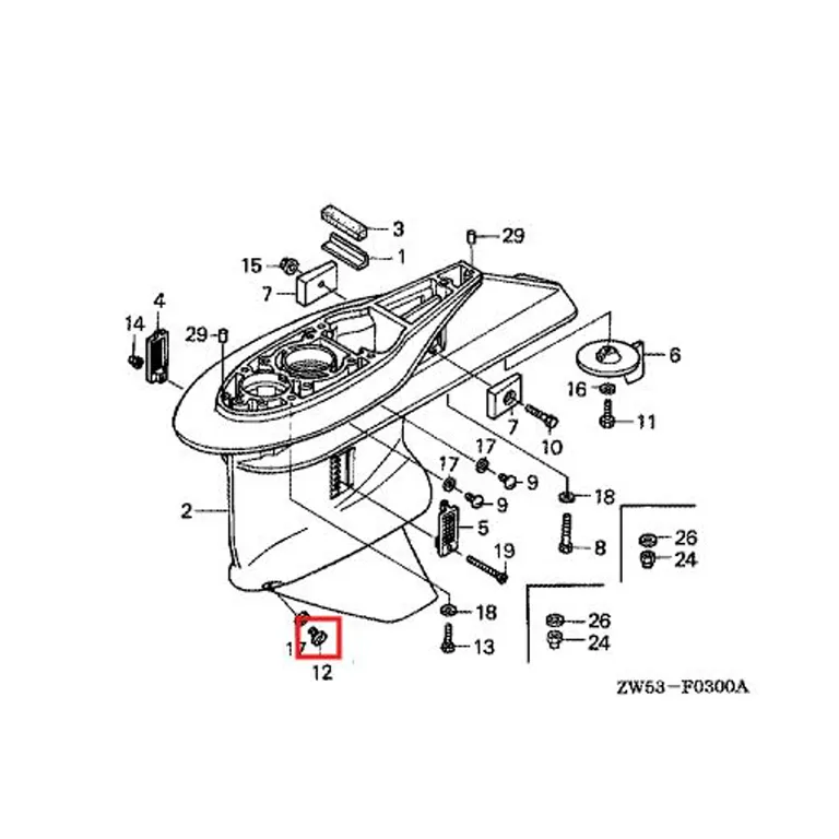 Honda Tappeplugg girolje BF25-350hk